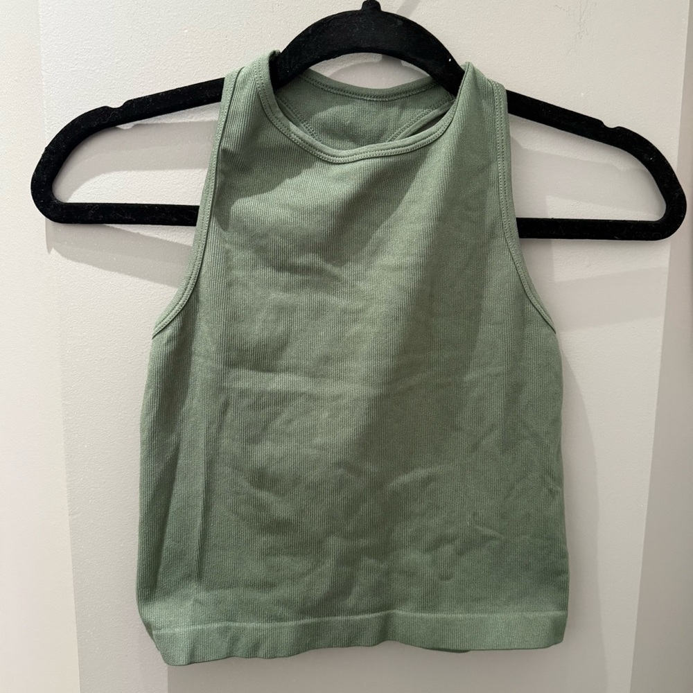 Intimately Free People Green Racer Back Tank- XS